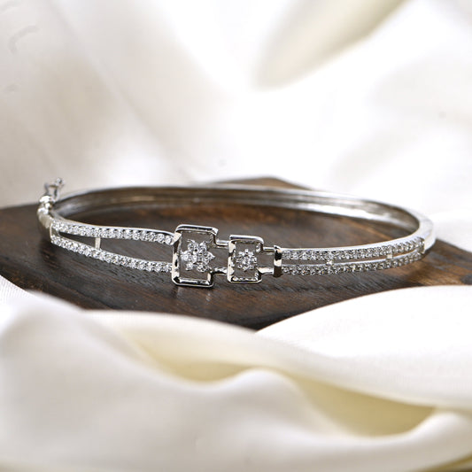 Silver slender bracelet